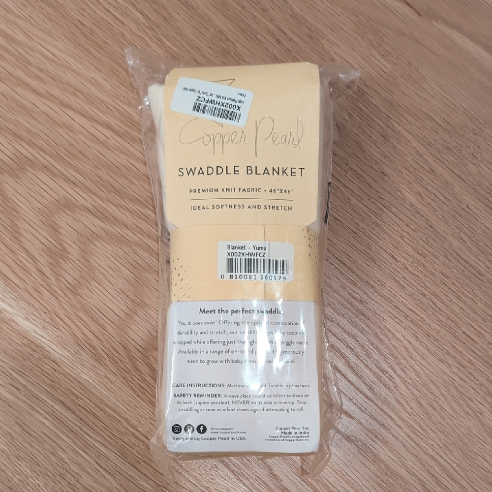 Copper Pearl Swaddle Blanket - Cream
